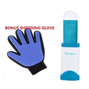 Lint Wand, Pet Hair & Lint Remover, Small Travel Size, 4.5" Tall + Bonus Glove!